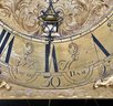 Mahogany 18th Century Brass Dial Tall Clock W/Unusual Calendar And Nicely Carved Case