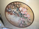 T-9 Vintage Pair Of John Cheng Signed Silk Paintings-Birds With Flowers