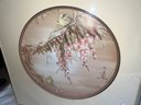 T-9 Vintage Pair Of John Cheng Signed Silk Paintings-Birds With Flowers
