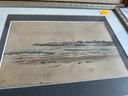 Lot Of 2 Watercolors, 'seascapes', Both In Appropriate Frames