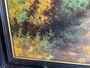 Oil/Canvas, 'Colorful Landscape', Sgd. Ferrera?, Framed In Black Gesso Frame, 26'x30'