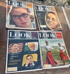 Lot Of 4 Look Magazine With Movistar Covers Incl Elizabeth Taylor And Grace Kelly, Etc