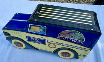 Royal Dansk Advertising Cookie Tin Delivery Truck Style Denmark EMPTY (No Cookies), 13' Long