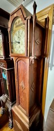 Rare Wooden Works Tall Case Clock Made By Joel Curtis Cairo, NY, Ca 1820