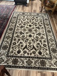 Machine Made Oriental Kashan Style Rug Carpet , App. 5'x8'
