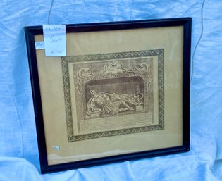 C2BT4 19th Century Italian Lithograph Print, Nicely Matted In A 20'x22' Frame