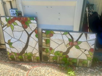 Architectural Salvage Leaded Windows, Apple Tree Design, As Found, 30' X 41'