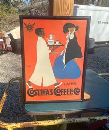 C2OS14 Costino's Coffe Poster Decorative, No Glass