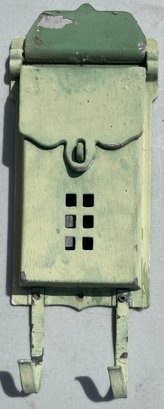 Antique Painted Metal Green Mailbox