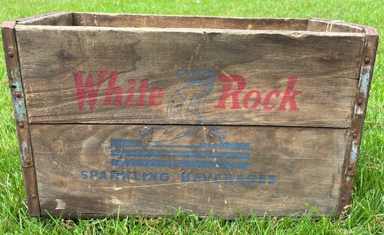Vintage White Rock Soda Wooden Crate