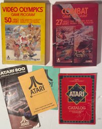 2 Atari Games With Box And Some Atari Ephemera