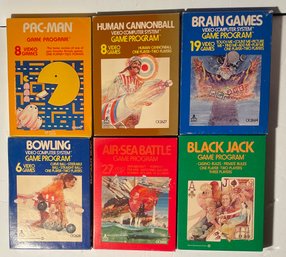Lot Of 6 Atari Games In Box Complete With Instruction Manual