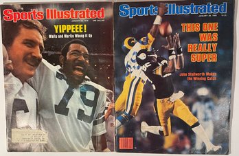 2 Vintage Sports Illustrated NFL Magazines - Cowboys (1978), Steelers (1980)