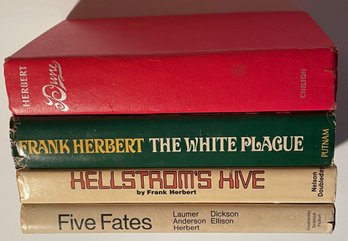 4 Frank Herbert Sci Fi Fantasy Books Including DUNE