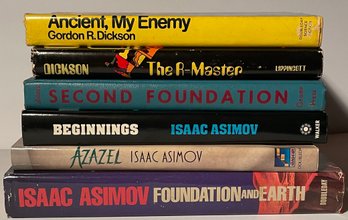 6 Sci Fi Fantasy Books By Isaac Asimov & Gordon Dickson