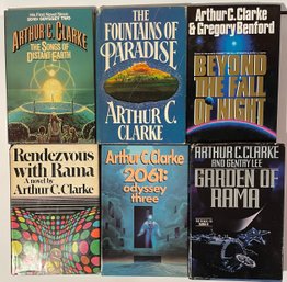 Lot Of 6 Arthur C. Clarke Sci Fi Fantasy Books - See Pics For Titles