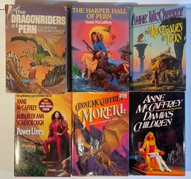 Lot Of 6 Anne McCaffrey Sci Fi Fantasy Books - See Pics For Titles