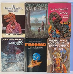 Lot Of 6 Sci Fi Fantasy Books By Harry Harrison & Jack Williamson