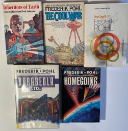 5 Frederik Pohl Sci Fi Fantasy Books - See Pics For Titles