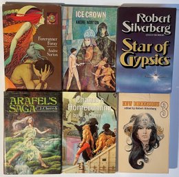 Lot Of 6 Sci Fi Fantasy Books By Andre Norton, C.J. Cherryh & Robert Silverberg