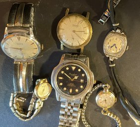 Lot Of 6 Vintage GRUEN Mens & Ladies Watches