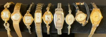 Another Lot Of 9 Antique / Vintage Ladies Watches