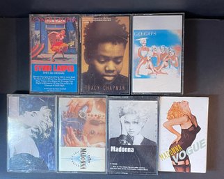 7 Vintage Women Of Pop Cassette Tapes - Artists And Titles As Shown