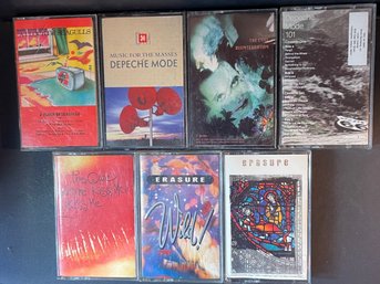 7 Vintage 1980s Electro-Pop/ Pop Cassette Tapes - Artists And Titles As Shown
