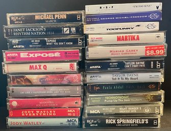 21 Vintage 1980s Pop / Rock Cassette Tapes - Artists And Titles As Shown