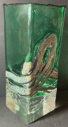Vintage Artelier Beranek Bohemian Art Glass Czech Vase - Signed 8'