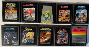 10 Video Game Cartridges For Atari - See Pics For Titles