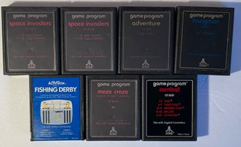 7 Video Game Cartridges For Atari - See Pics For Titles