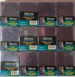 Card Collectors New Unopened Plastic Top Loader Lot Of 12 Packs.  25 Count Per Sealed Pack.