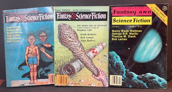 Lot Of 3 Fantasy & Science Fiction Magazine - 1978-1983, Asimov And Others, See!