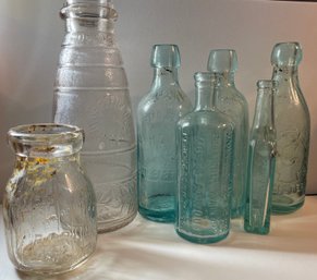 8 Vintage & Antique Bottles - See Pics And Description For Brands And Conditions - Need Cleaning