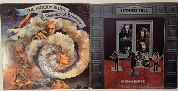 2 Classic Rock Vinyl Records - Jethro Tull & Moody Blues