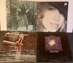 4 Vinyl Records - Carly Simon (2), Billy Coburn, James Taylor