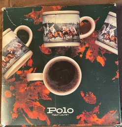 Polo - Ralph Lauren Signature Box Of 4 Country Coffee Mugs Collector's Edition