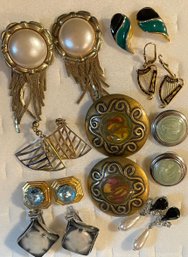 Jewelry Grab Bag - 9 Pairs Of Earrings