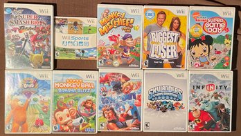 Lot Of 10 Nintendo Wii Games In Cases