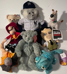 8 Vintage New With Tags Plush Animals & Figures - Nice Reseller Lot - See Pics!