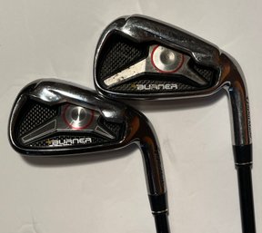 Golf Lot Of TaylorMade Burner Single 4-Iron & 6-Iron - RH Graphite REAX 65 Superfast R-Flex Shafts