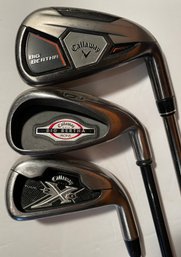 Lot Of 3 CALLAWAY Single Irons Various Models And Years See Descriptions - Resale Set Fillers