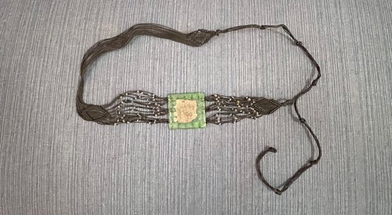 Art Glass And Woven Belt