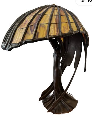 Art Deco Peter Behrens Flying Lady Lamp