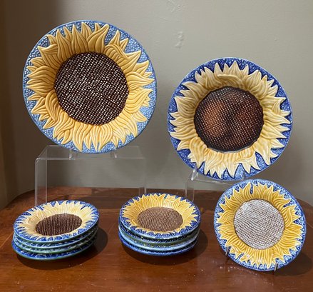 Sunflower Platters And Dessert Plates