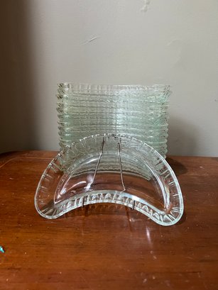 Crescent Shaped Glass Plates