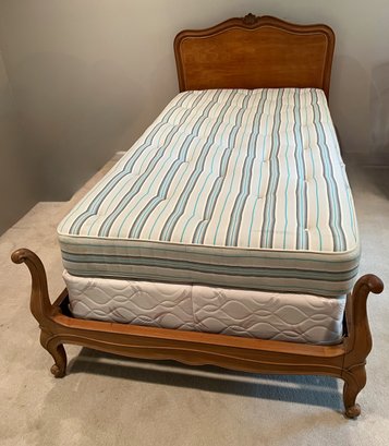 Wooden Twin Bed And Mattress