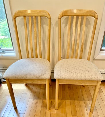 2- Light Wood Chairs