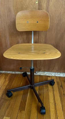 Kevi Mid Century Modern Natural Wood Office Chair